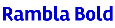 Rambla Bold font